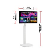 -30 degree side view with monitor height adjusted downward